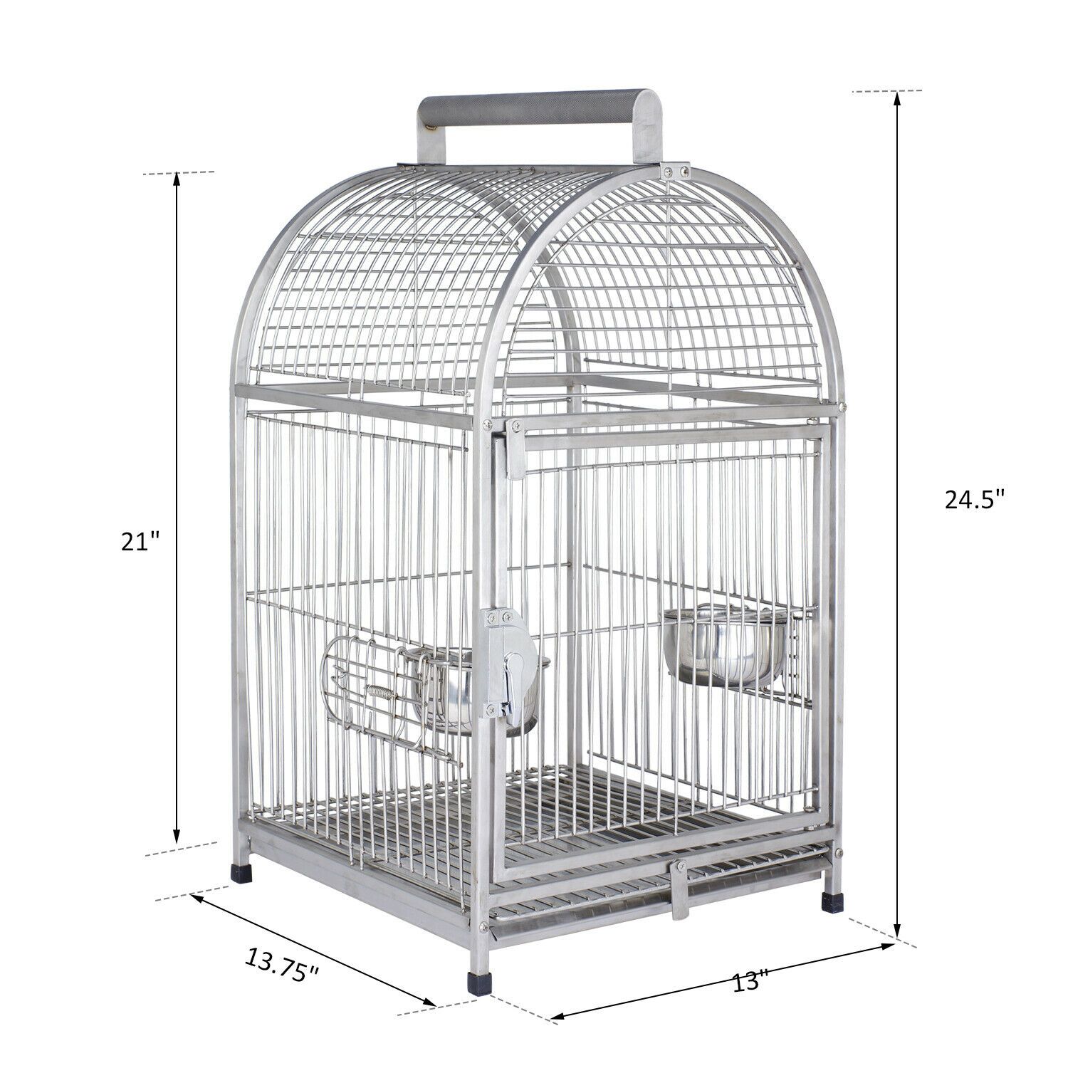 Portable Bird Cages Carrier Cockatiel Parrot Macaws Travel Cages