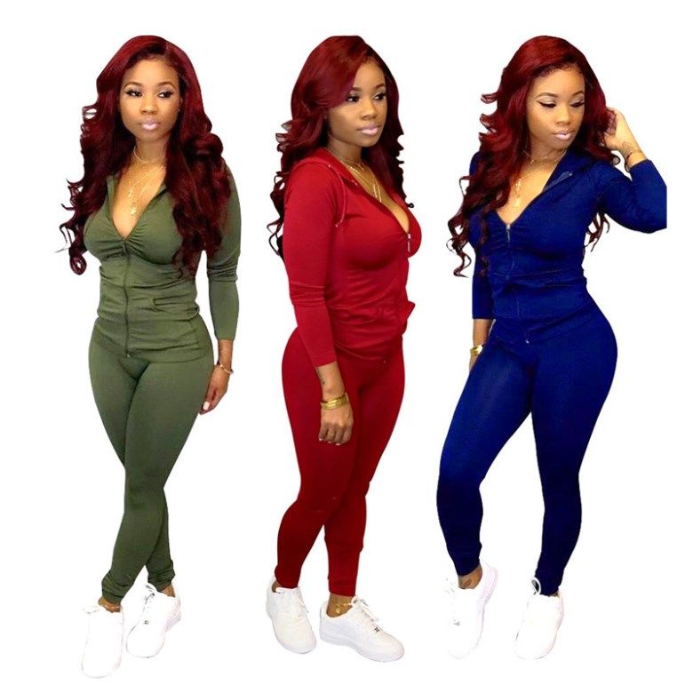 Women Hoodie Legging Set Outfits Long 