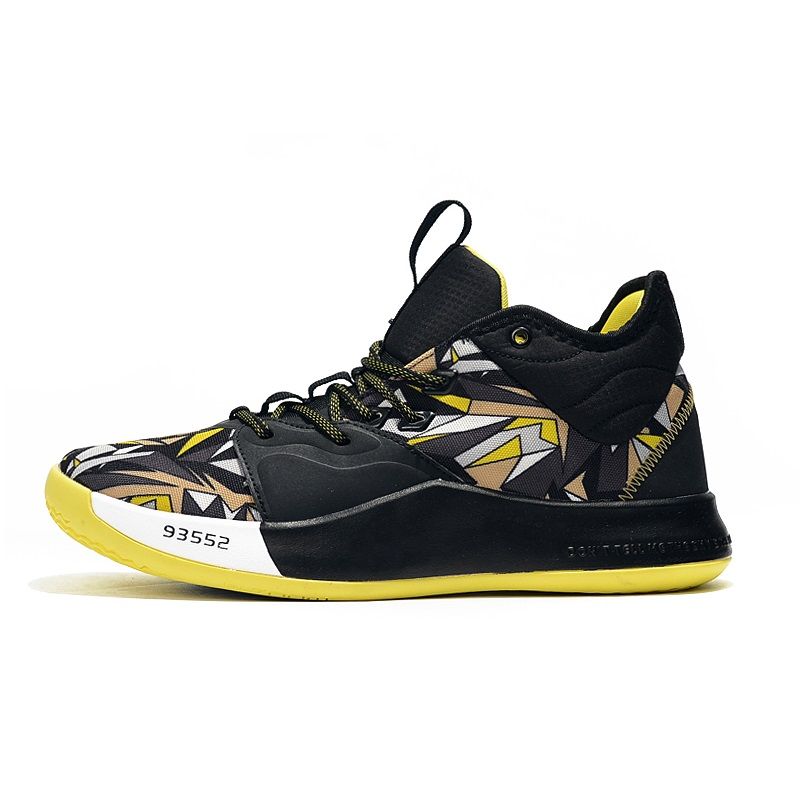 paul george black and yellow shoes