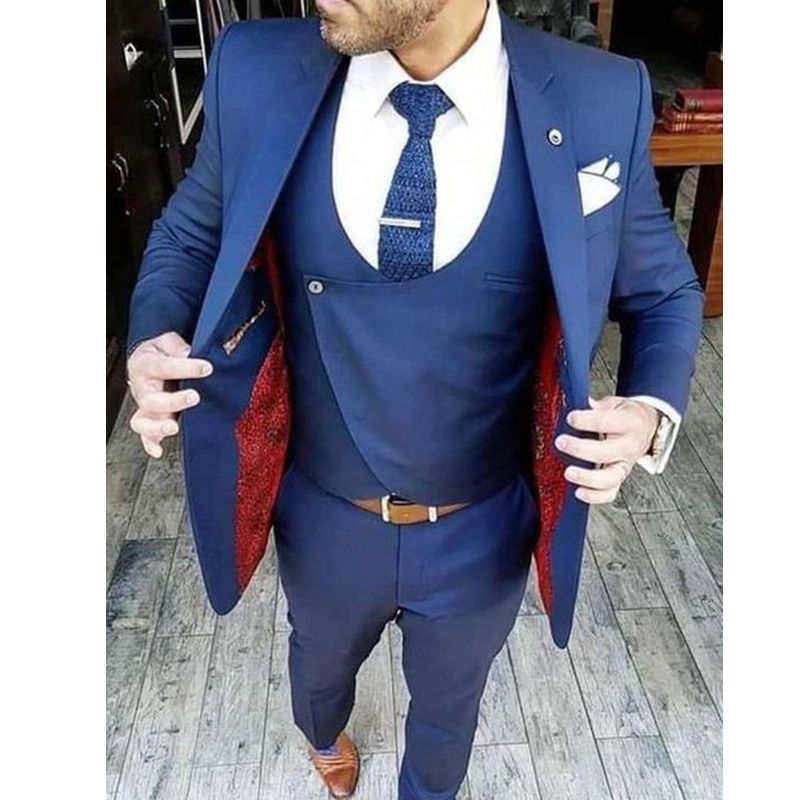 Compra Traje Italiano De 3 Piezas Trajes De Boda Para Hombre Chaqueta +  Pantalones + Chaleco Slim Fit Trajes De Novio De Moda Esmoquin Padrino De  Boda El Mejor Hombre Se Adapta