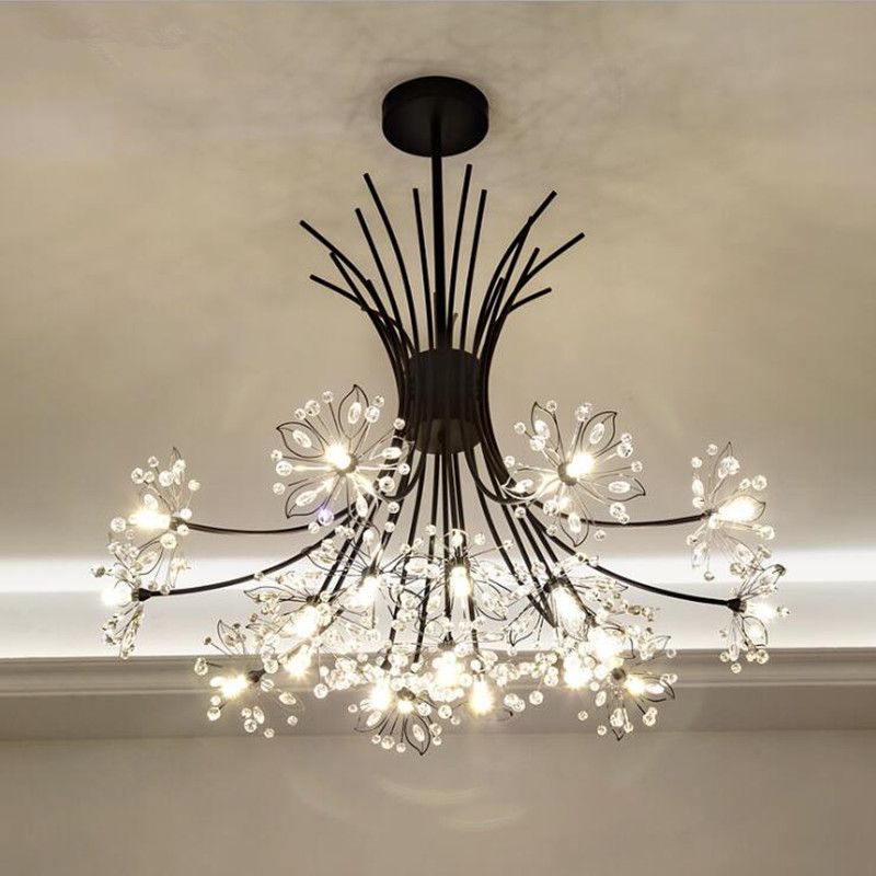 Modern Firework Chandeliers Crystal Dandelion Chandelier Pendant Lighting Ceiling Lights Fixtures For Living Room Bedroom Restaurant Uk 2019 From