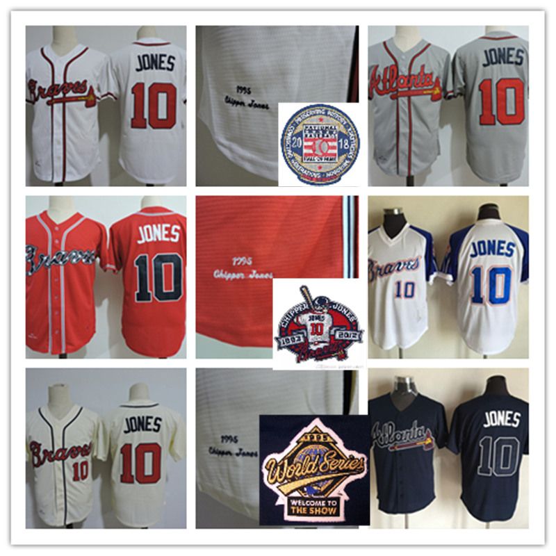 chipper jones red jersey