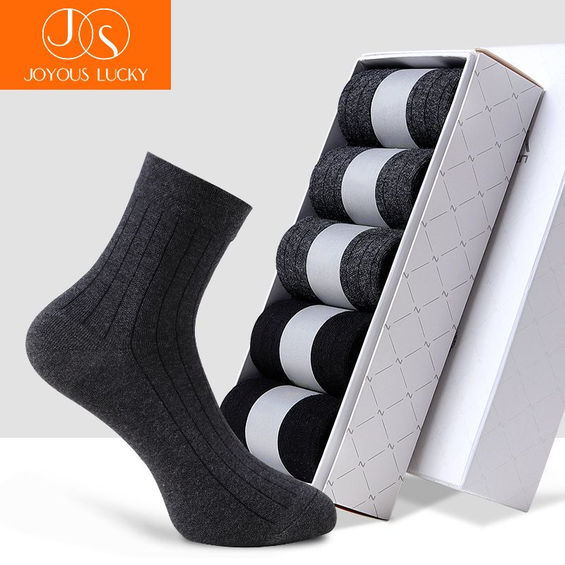 Algod/ón Rico Calcetines de Traje Lujo Durables y Transpirables Diarios DEBAIJIA 5 Pares Calcetines de Negocio Crew Dress Socks Para Hombre