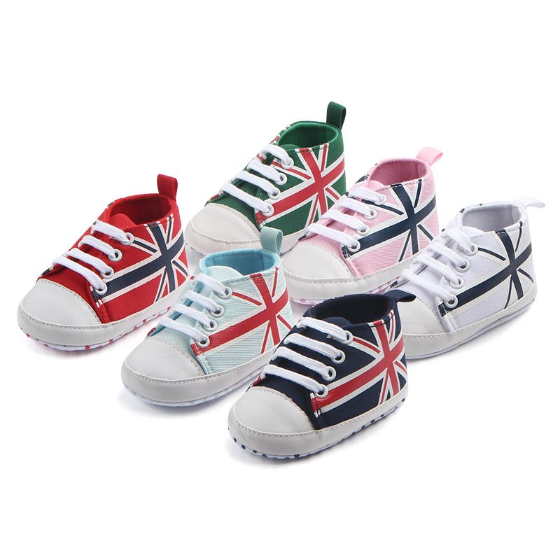 Canvas Prewalker Sneakers Soft Rubber Sole Shoes for Toddlers Boys Girls