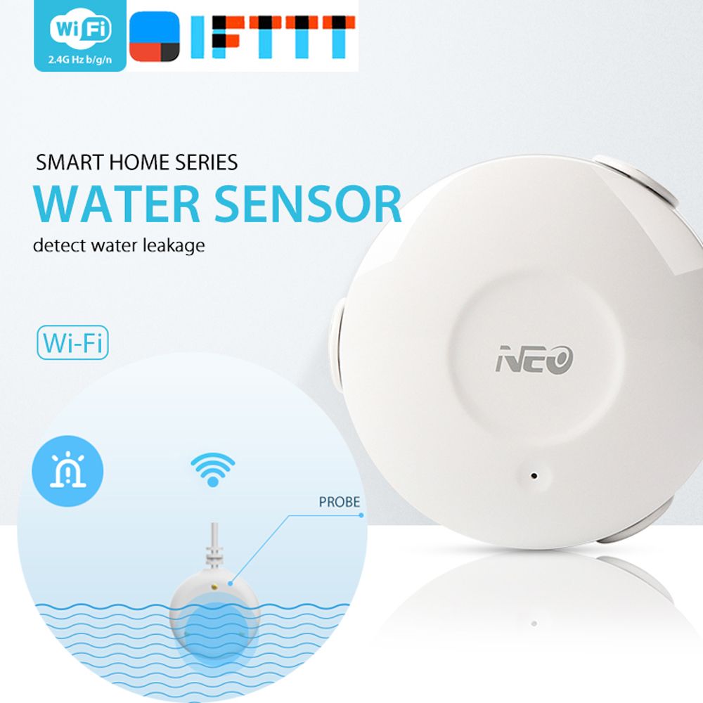 2020 WiFi Smart Water Sensor , Water Flood Wi Fi And Leak Detector