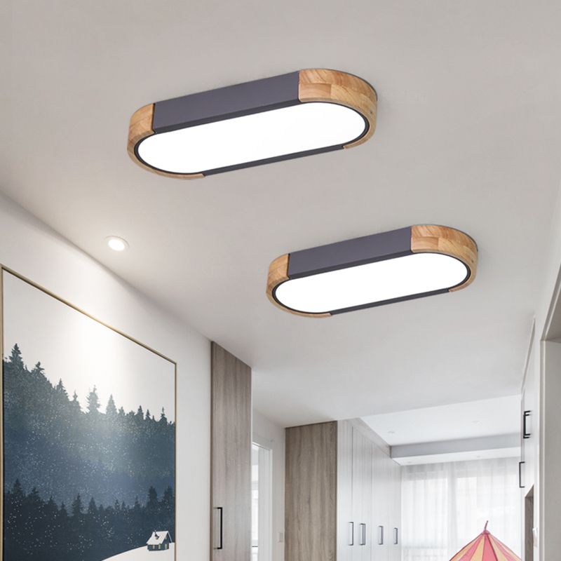 Scandinavian Long Ceiling Lighting Modern Minimalist Entracne Aisle Lamp Creative Solid Wood Round Corner Designer Ceiling Light Uk 2019 From