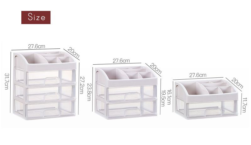 2019 Makeup Organizer Drawers Plastic Cosmetic Storage Box Jewelry