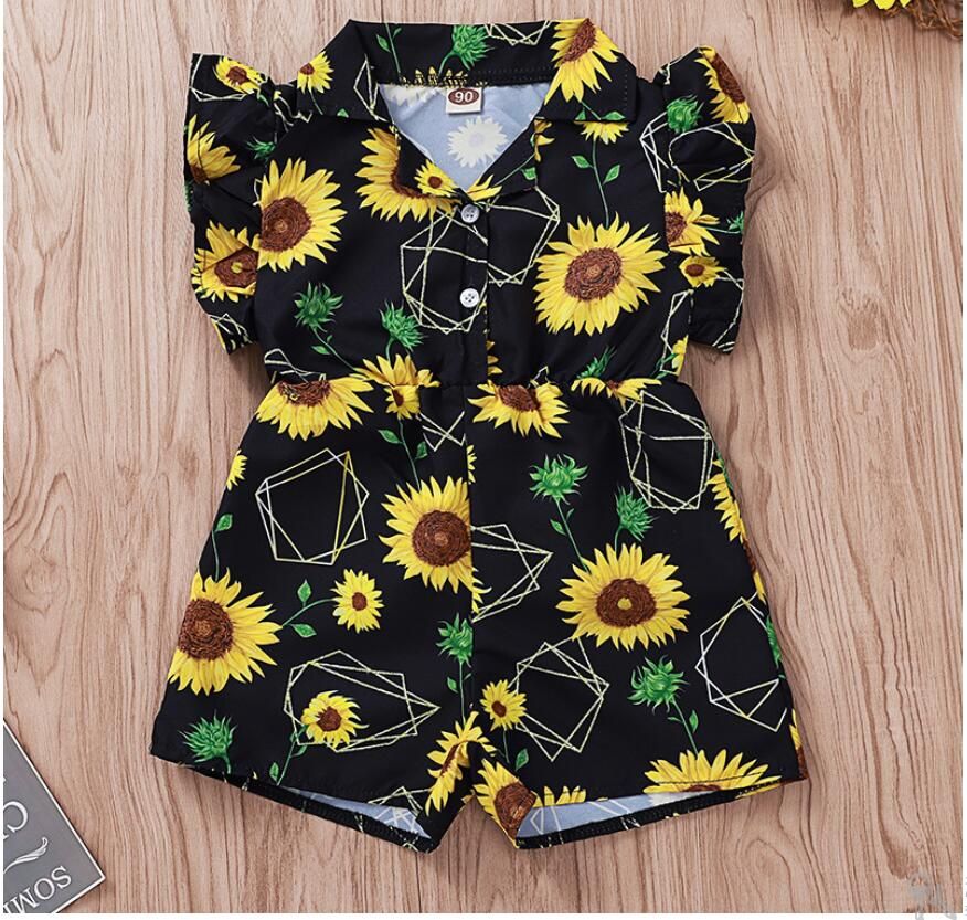 sunflower print jumpsuit