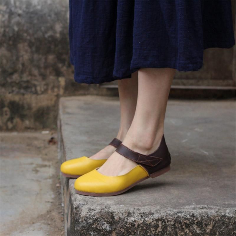 womens yellow flat shoes