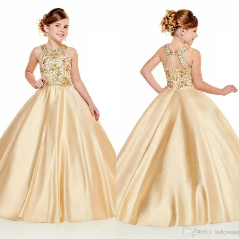 long gold gown
