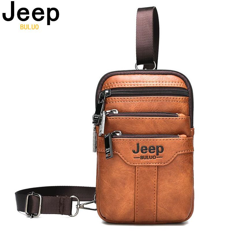 JEEP Buluo Hombres hombro Messenger pequeño multi-función eslingas Bolsa pecho bolso de la cintura