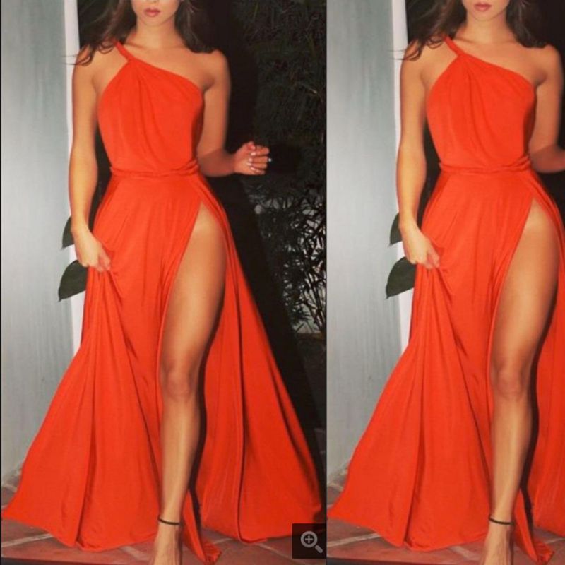 Fashion Orange Prom Dresses Evening ...