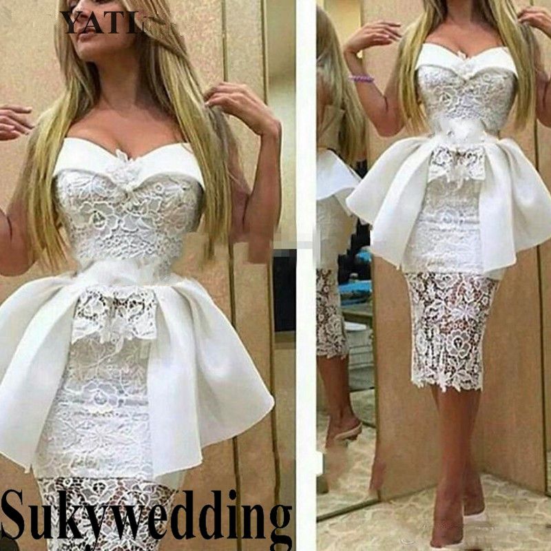 white lace cocktail dress