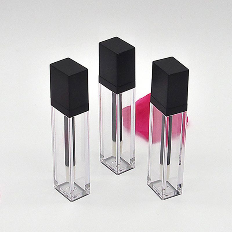 7ML Clear Square Plastic Lip Gloss Tubes Empty Lipgloss Sample