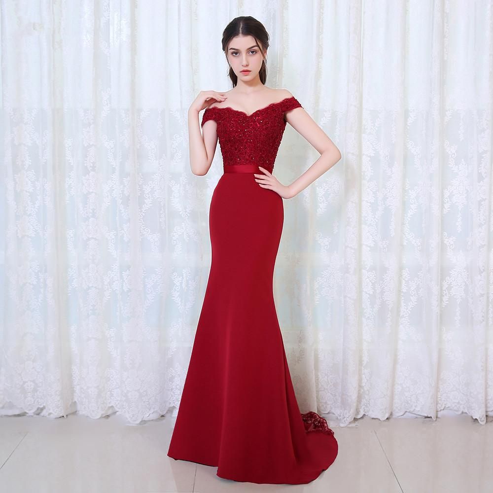 Compra Sirena Burgundry Vestido De Noche Largo Fiesta Elegante Vestido De Fiesta  Vestido Largo De Fiesta 2018 Vestido De Fiesta Barato | Entrega Rápida Y  Calidad | Es.Dhgate