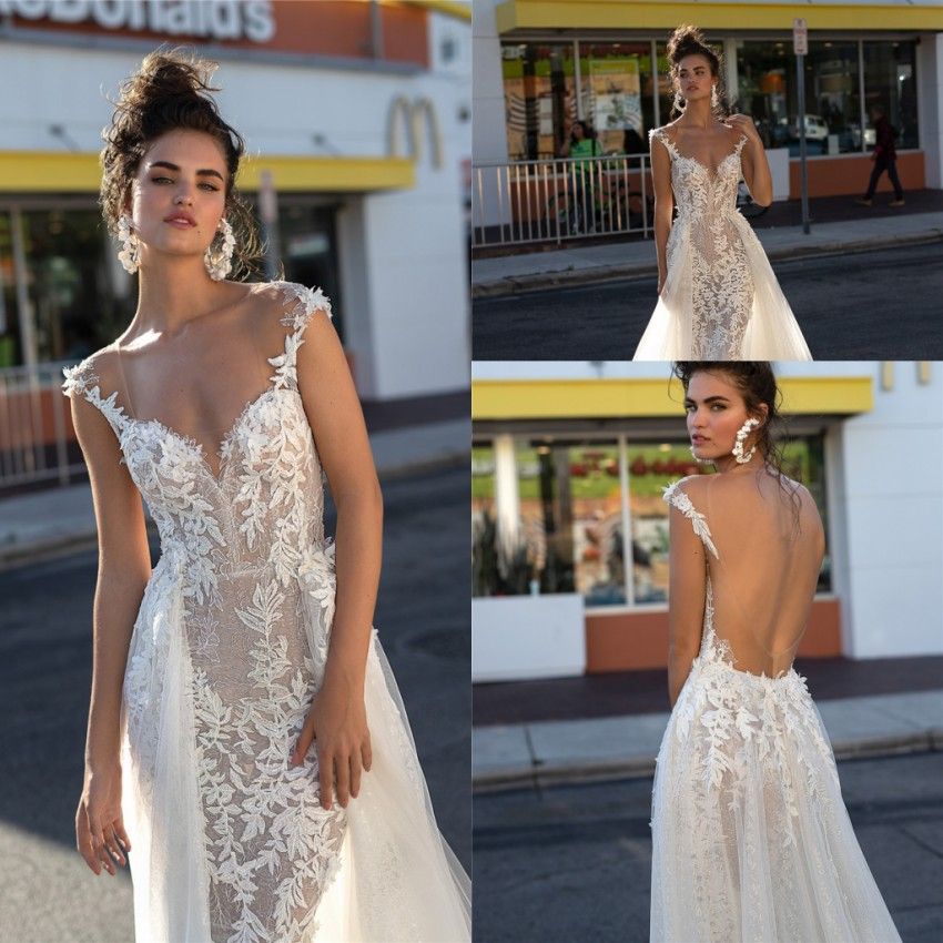 removable lace overlay wedding dress