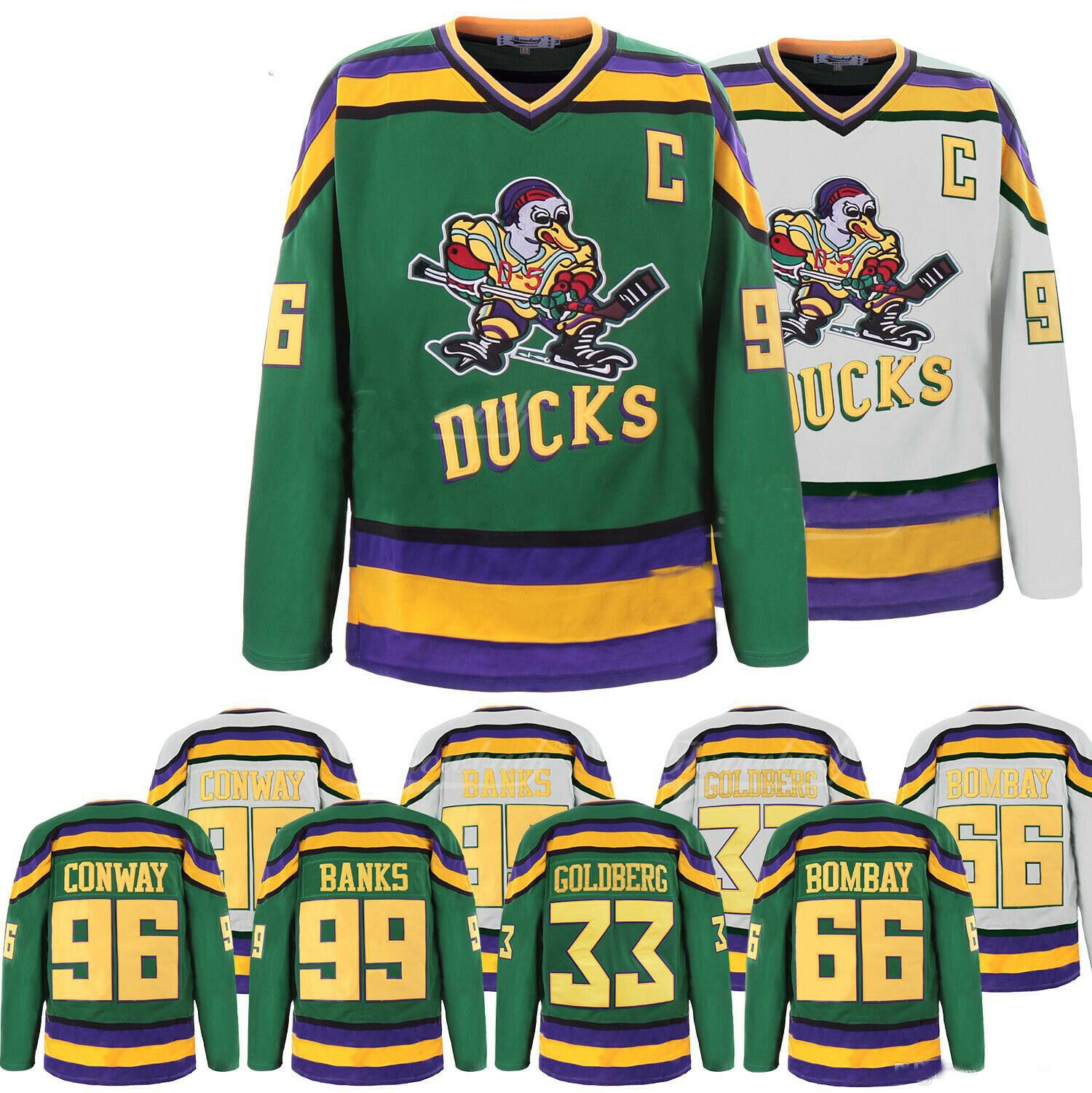 Mighty Ducks Movie Hockey Jersey 