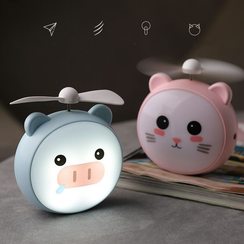 Mini dibujo animado de carga ventilador de la historieta linda del animal doméstico del USB mini con el bolsillo de animales de dibujos animados de la lámpara LED pequeño ventilador Mini dibujo animado de carga ventilador de la historieta linda del animal doméstico del USB mini con el bolsillo de animales de dibujos animados de la lámpara LED pequeño ventilador