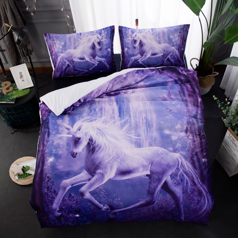 3d Unicorn Bedding Sets Cartoon Duvet Cover With Pillow Case
