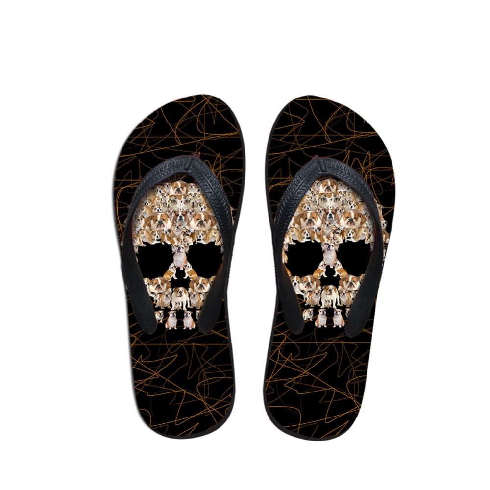 skull flip flops