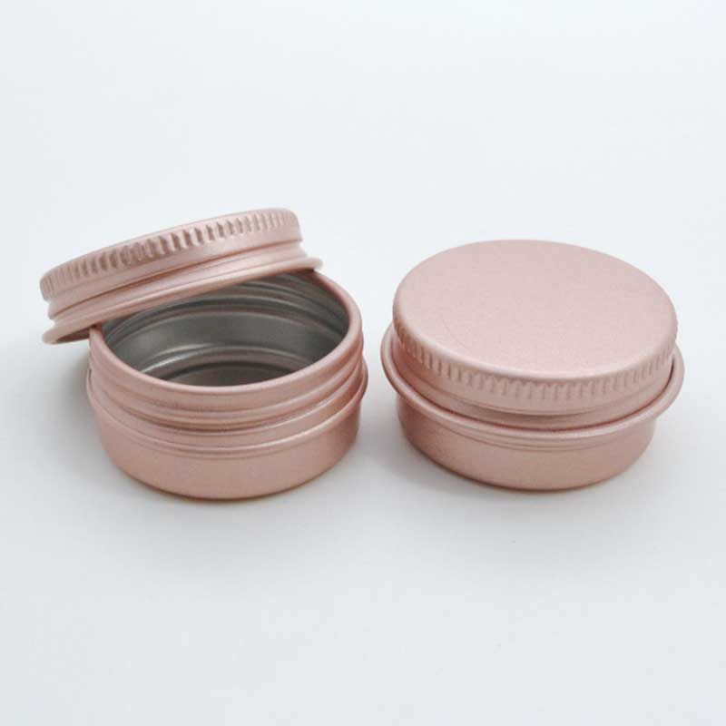 10g Rose Gold Empty Aluminium Cosmetic Containers Pot Lip Balm Jar Tin