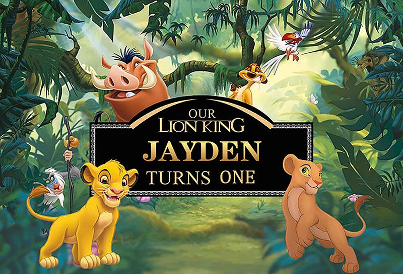 Acheter Pas Cher Gfuitrr Roi Lion Photographie Toile De Fond De La Jungle Garcons Foret 1er Anniversaire Photo Fond Vinyle Photo Du 26 1 Fr Dhgate