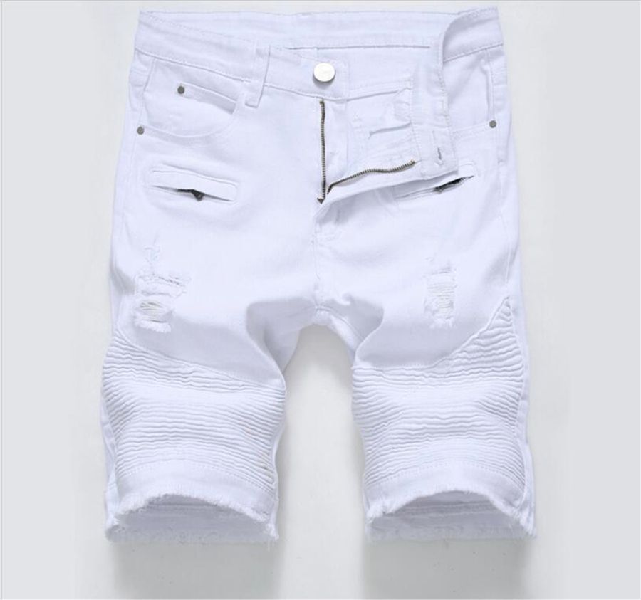 Compre Verano Ripped Biker Jeans Shorts Hombres Bermudas Blanco Negro  Pantalones Cortos De Mezclilla Para Hombre Stretch Fashion Zipper Shorts  Masculino Y19072301 A 17,25 € Del B121144507 | Es.Dhgate.Com
