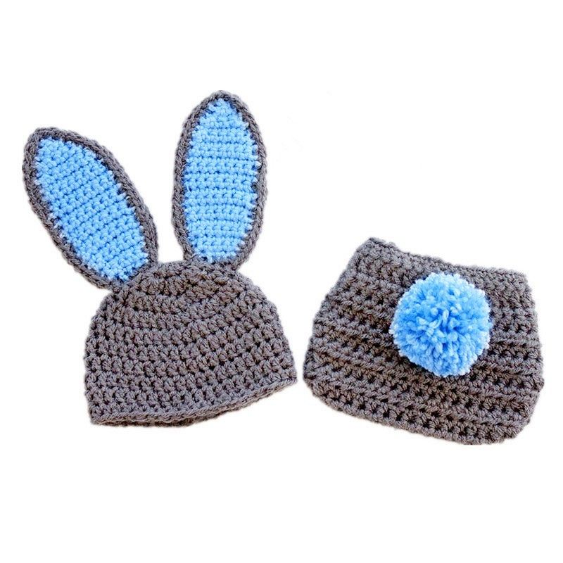 Bunny Rabbit Hat /& Cape Costume Set for Baby Easter Crochet Photo Props Outfits