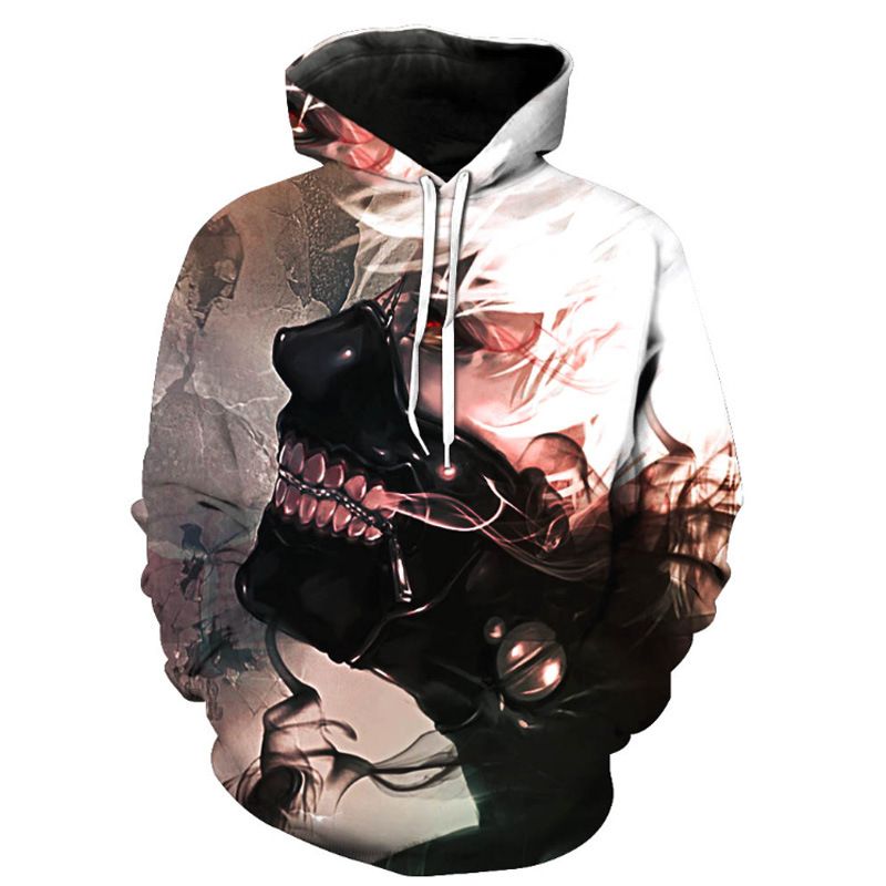 3D Print Mens Boys Tokyo Ghoul Japan Anime Hoodie Sweater Sweatshirt Jacket Top
