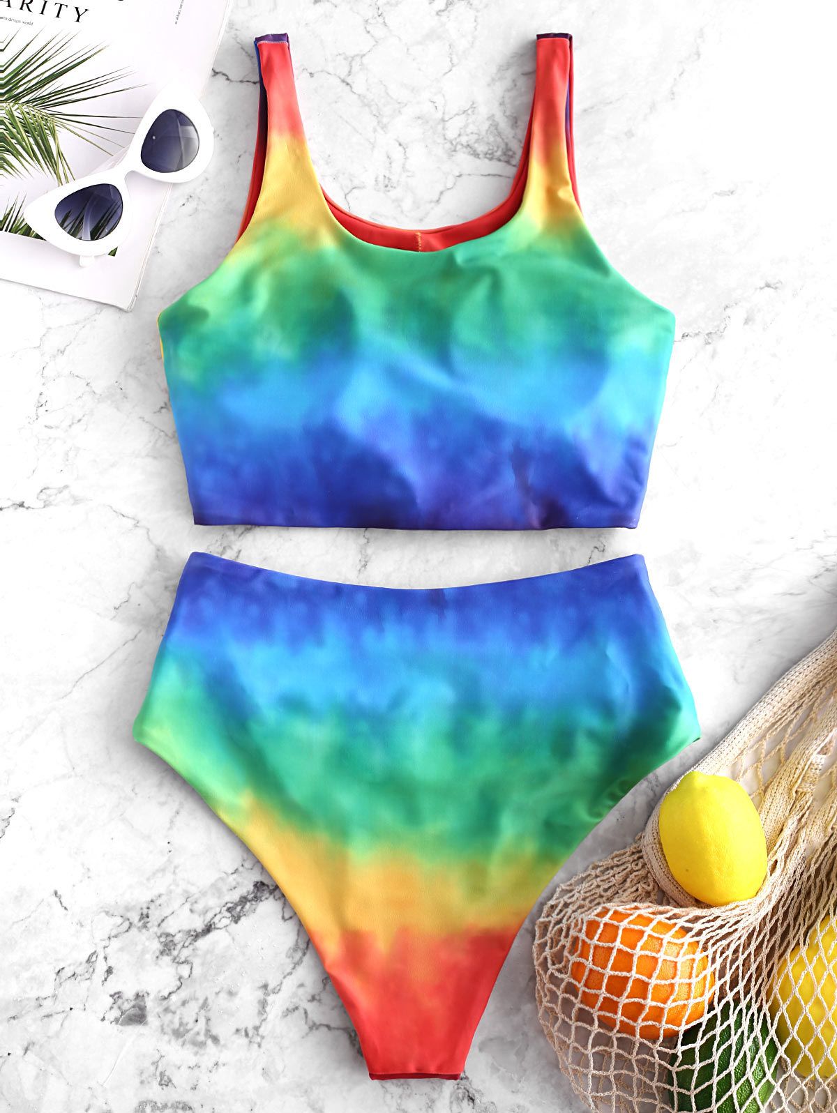knot hem top bathing suit