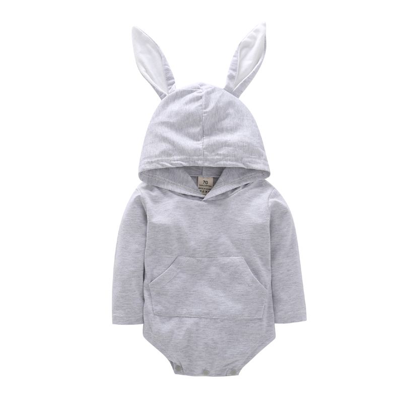 Infant Kids Clothes Baby Girl Boy Cartoon Hooded Top Romper Jumpsuit Outfit Set