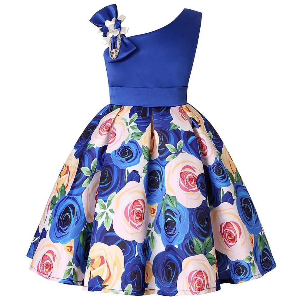 Girls Dress Rose Print Elegant Princess Dress Kids Dresses For Girls Costume Birthday Party Gown Children Clothing 2 10 12 Years Girls Dress Rose Print Elegant Princess Dress Kids Dresses For Girls Costume Birthday Party Gown Children Clothing 2 10 12 Years
