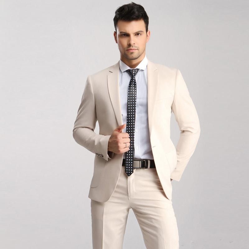 Traje chaqueta beige hombre Clearance