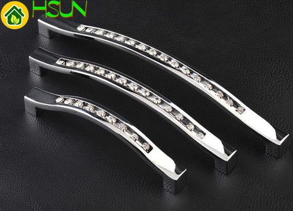 2019 3 75 5 6 3 Sparkly Glass Drawer Pull Handles Silver