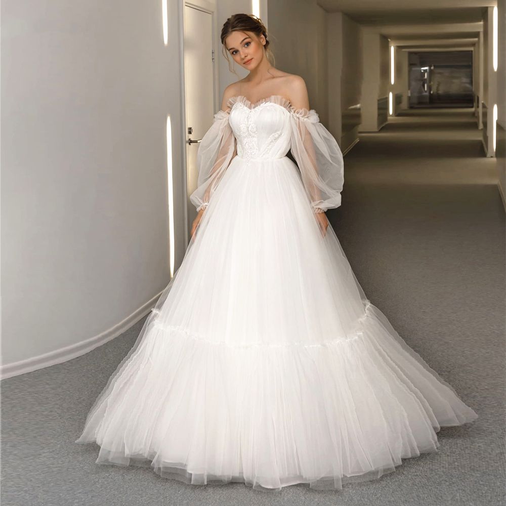 Princess Vintage Wedding Dresses Long 