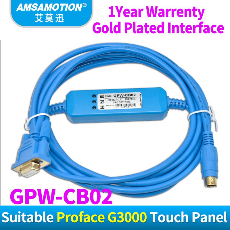 2020 Amsamotion Gpw Cb02 Communciation Cable Suitable Proface Gp3000 Below Touch Screen Programming Cable Gpwcb02 Gpwcb03 Adapter From Amsamotion