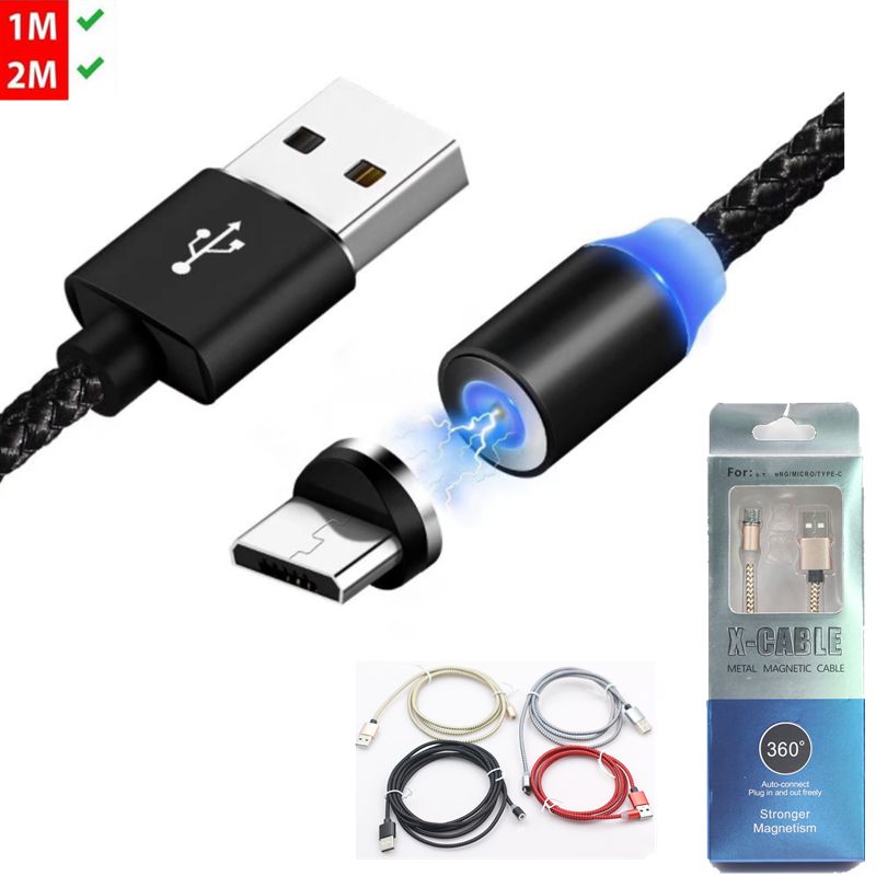 Cable Magnético Tipo C USB cargador rápido 3A teléfono Plomo C Cable Para Samsung S8 S9 LG 
