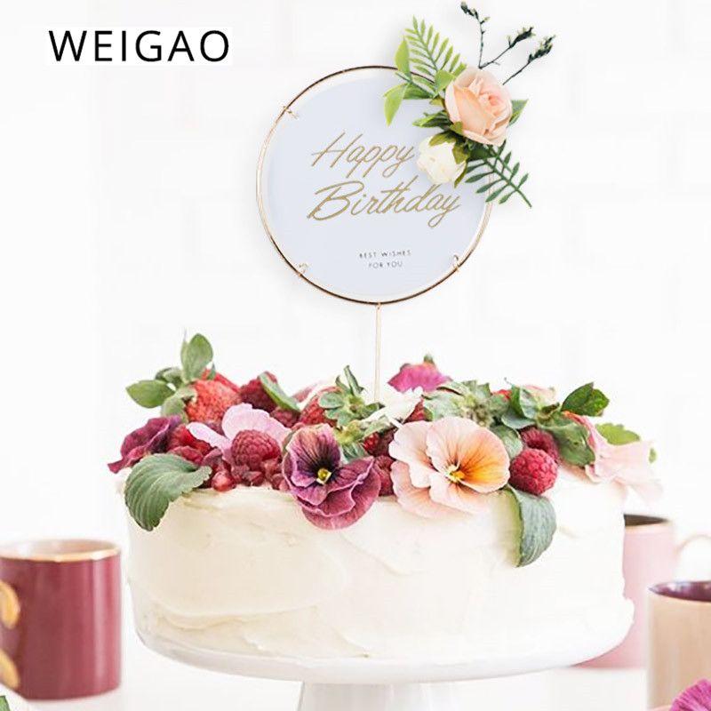 دش Weigao رسائل الذهب عيد ميلاد سعيد الاكريليك كعكة القبعات العالية الاصطناعي الزهور لحفلة عيد الميلاد كب كيك زينة الطفل 2021 من Aozhouqie 91 28ر س موبايل Dhgate