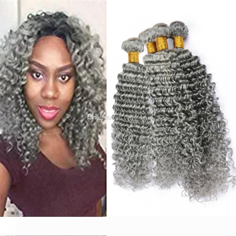 4Pcs Lot Virgin Peruvian Deep Curly Gray Human Hair Weave Bundles 400g Silver Grey Deep Wave Hair Wefts Extensions Mixed Length 4Pcs Lot Virgin Peruvian Deep Curly Gray Human Hair Weave Bundles 400g Silver Grey Deep Wave Hair Wefts Extensions Mixed Length