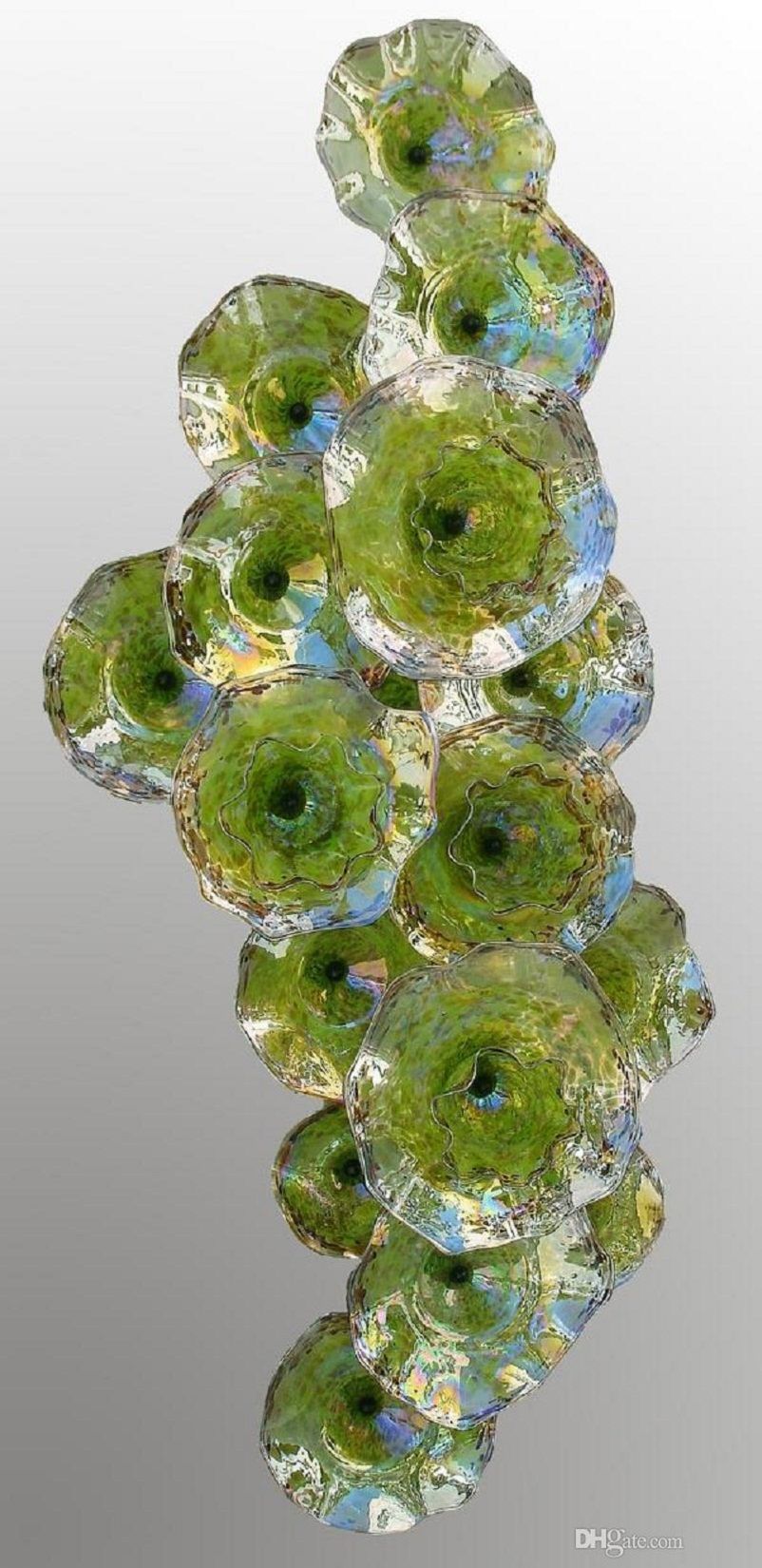 Art Decor 100 Blown Glass Plate Bulk Decorative Clear Glass Plates