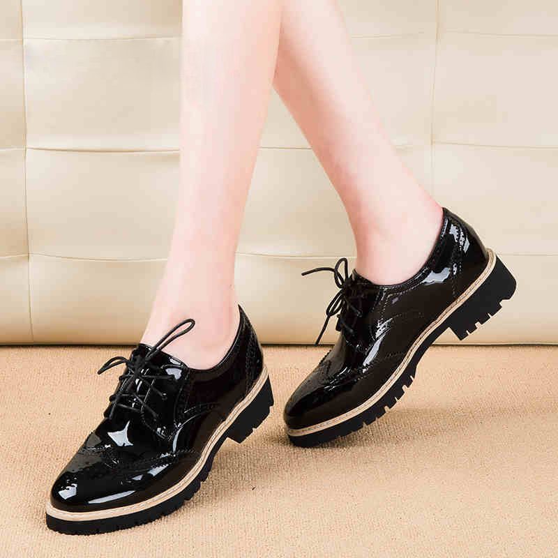 women's lace up perforated oxfords shoes plus size casual shoes