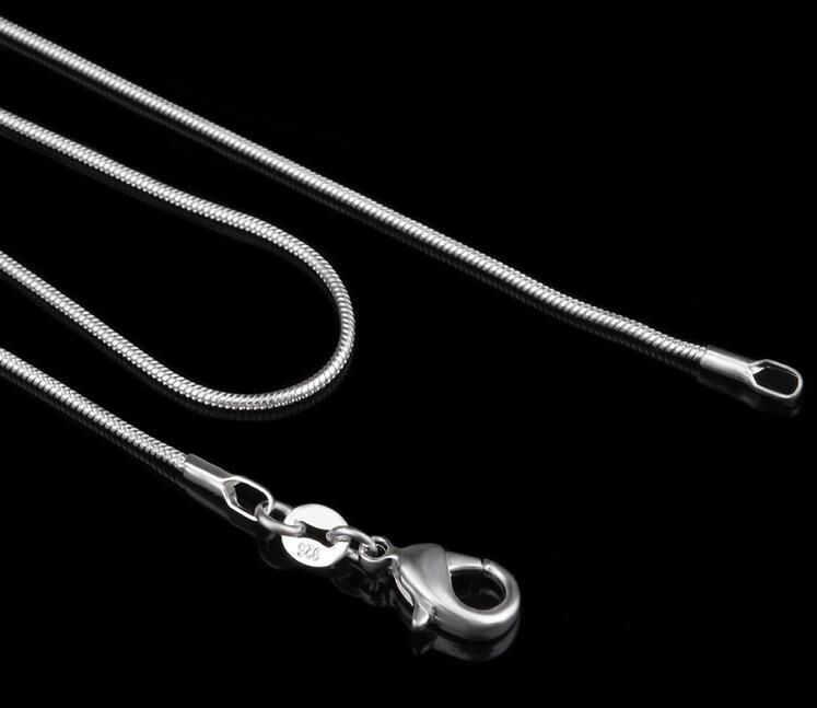 925 Plata Esterlina 3 Mm Cadena De Serpiente Básica Que Se A 925 Plata Esterlina 3 Mm Cadena De Serpiente Básica Que Se A