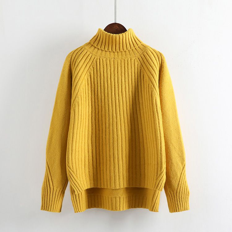 turtleneck sweater yellow