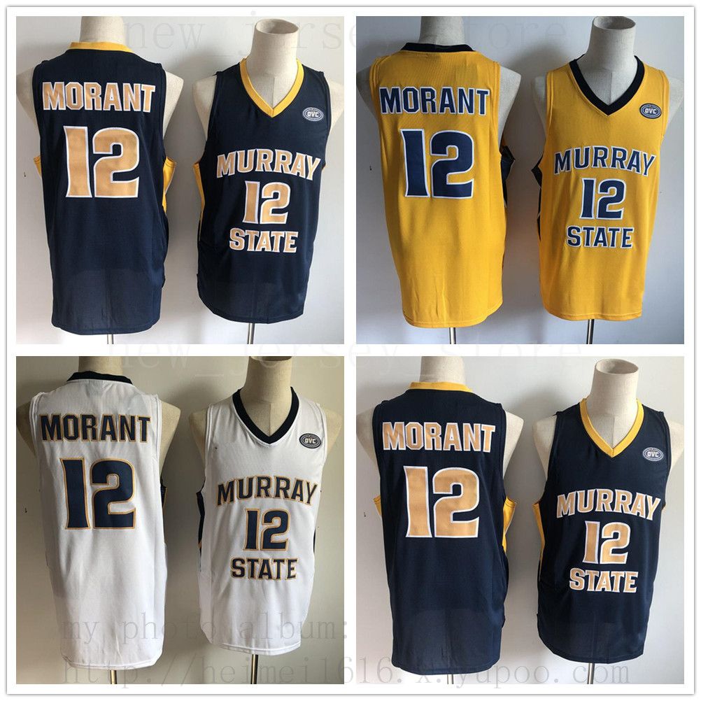 2021 NCAA Murray State Racers 12 Ja Morant Jersey Temetrius Jamel