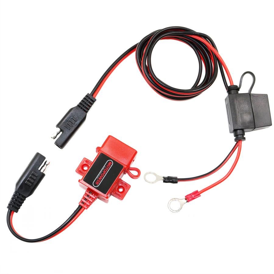 MOTOPOWER MP0609AR 3.1Amp Waterproof Red Motorcycle USB Charger Kit SAE To USB  Adapter Motorcycle Phone Tablet GPS Charger Limited Edition From Transrite,  $15.58