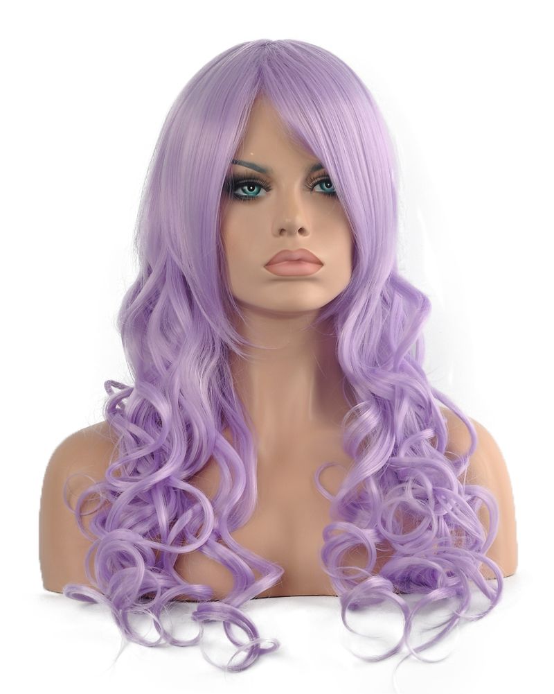 OneUstar Womens 18 inch Long Wavy Curly Wig Cosplay Party Wig for Women