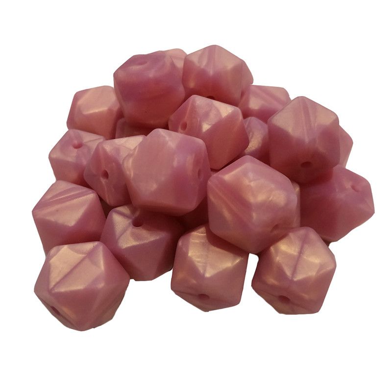 perlas de color rosa oscuro-30pcs