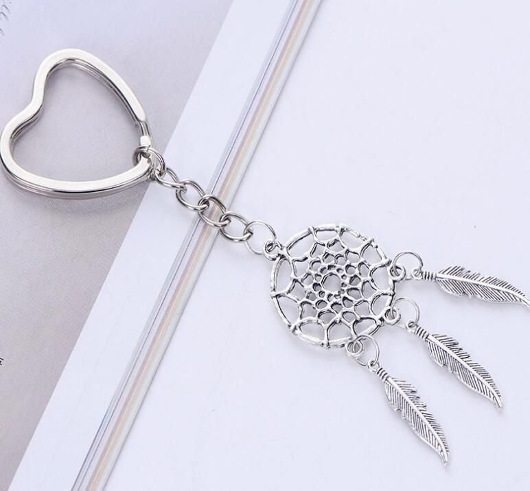 Dreamcatcher Feather Keychain Wind Chimes Dream Catcher Heart Shaped