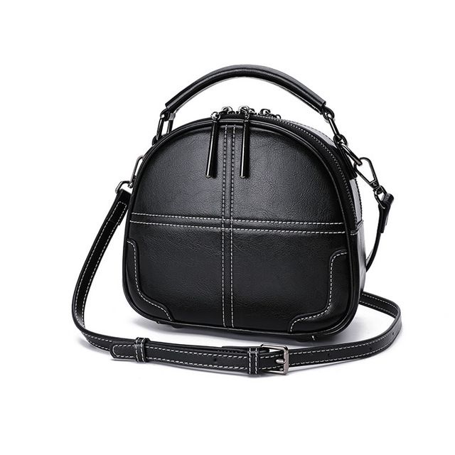 Black Genuine Leather Men/'s Crossbody Thin Bag Travel Slim Handbag Purse SALE