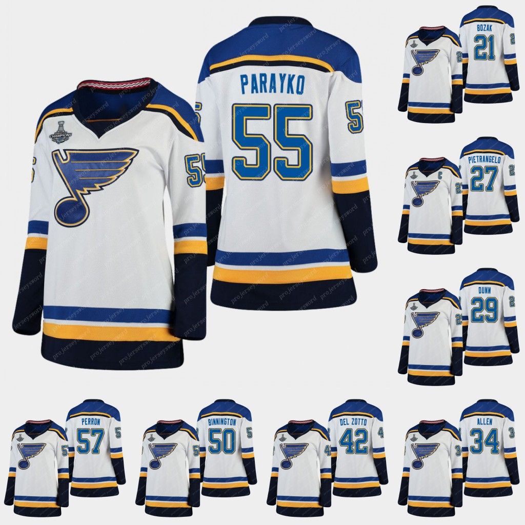 blues jerseys for women